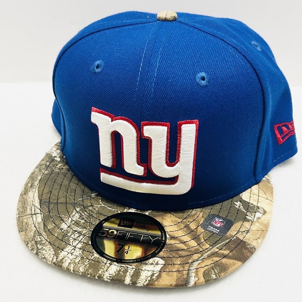New Era New York Giants 2-Tone Camo 59FIFTY Fitted Hat Cap 7 1/4‎ Blue NFL